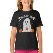 Booo ou friandise fantôme mignon dessin Halloween
