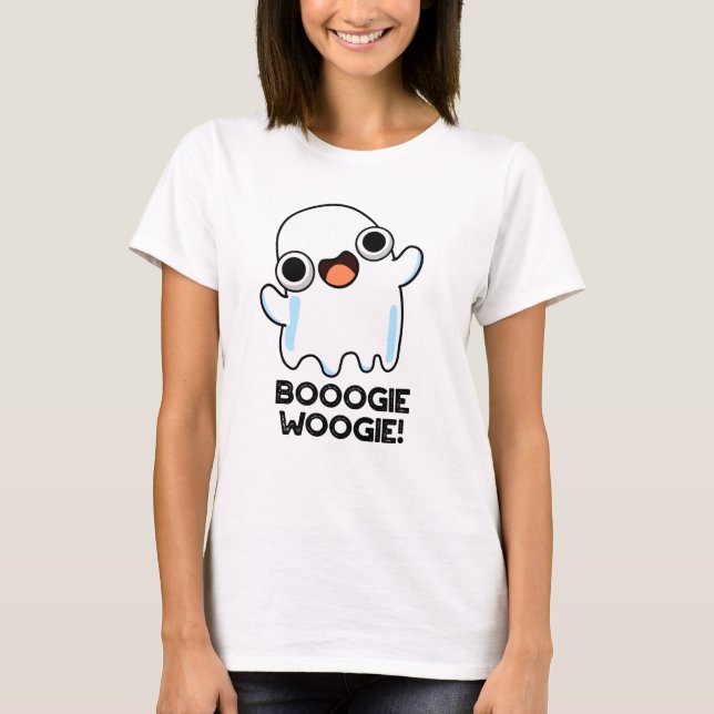 T-shirt Booogie Woogie Funky Music Ghost Pun (Devant)