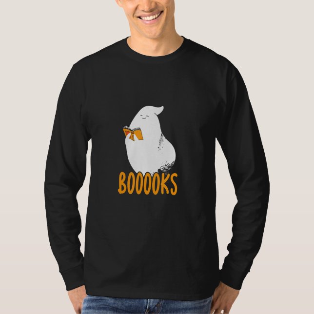 T-shirt Booooks Boo Love Reading  Halloween Hard Working B (Devant)