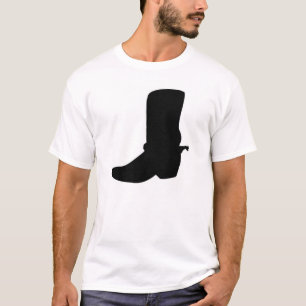 T-shirt Boot cowboy noir avec éperons