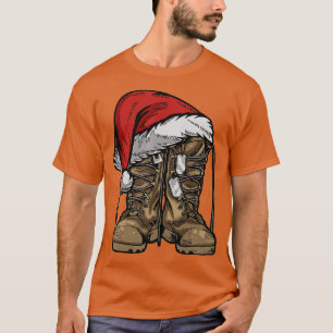 T-shirt Boot militaire Santa Hat Noël Vétérinaire Combat S