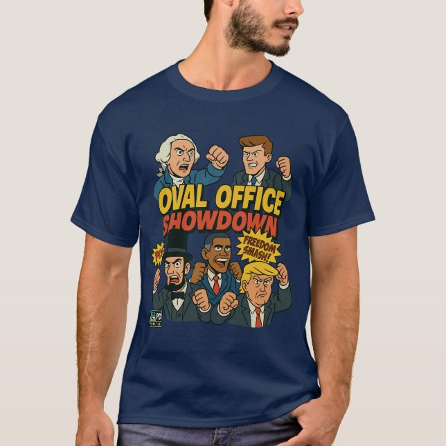 T-shirt Bootleg Cartoon Présidents (Devant)