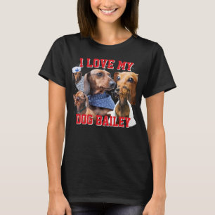 T-shirt Bootleg I Log My Dog Custom Name & Photo Women