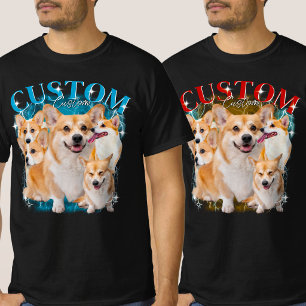 T-shirt Bootleg Vintage Chiens de Compagnie Chats Animaux 