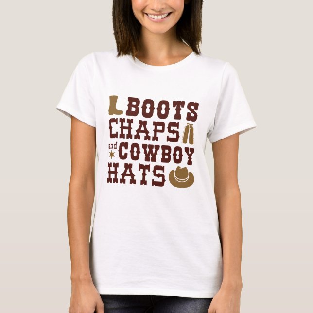 T-shirt Boots Chaps Et Cowboy Casquettes (Devant)