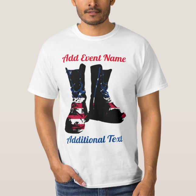 T-shirt Boots de combat américains (Devant)