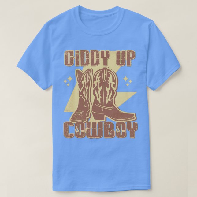 T-shirt Boots de cowboy Gidup Pays Ouest (Design devant)