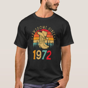T-shirt Boots de Cowboy stupéfiant depuis 1972 50e anniver