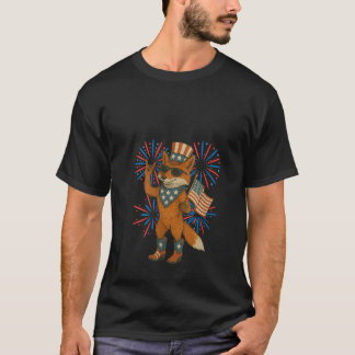 T-shirt Boots de Drapeau Fanny Patriotique Red Fox USA 4e