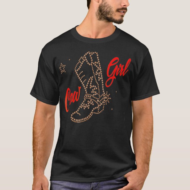 T-shirt Boots de fille de l'Ouest Pays de fille (Devant)
