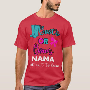 T-shirt Boots Or Bows bébé révélation du sexe de l'enfant
