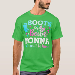 T-shirt Boots ou Bows Nonna Baby shower de révélation de g