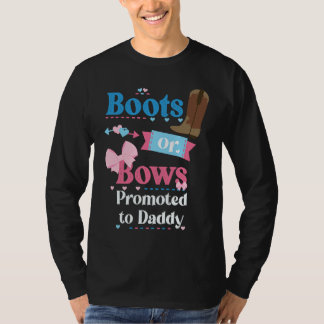 T-shirt Boots Ou Bows Promus À Papa Genre Reveal Part