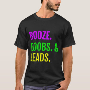 T-shirt Booze Breast Beats Mardi Gras Design New Orleans T