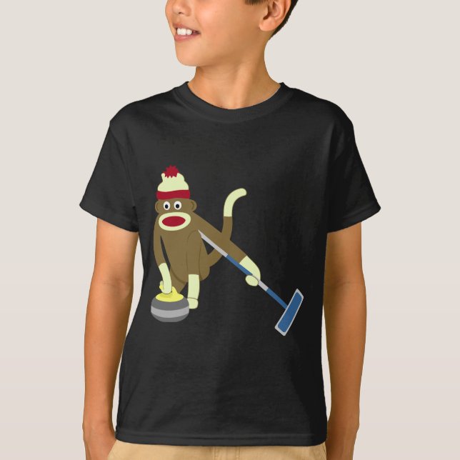 T-shirt Bordage olympique de singe de chaussette (Devant)