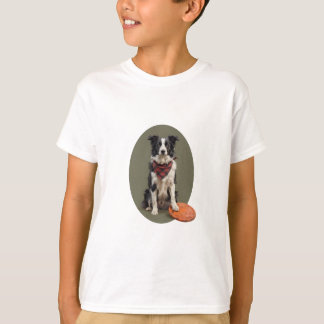 T-shirt Border Collie avec Frisbee Enfants
