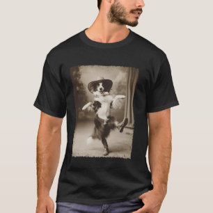 T-shirt Border Collie Chien Cow-boy Ridicule