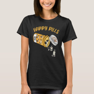T-shirt Border Collie Chien Mignon Pilules de Bonheur