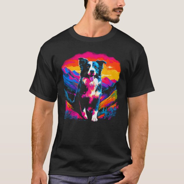 T-shirt Border Collie Dog Artist (Devant)