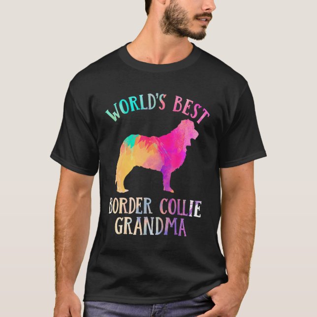 T-shirt Border Collie Dog  Worldu2019s Best Border Collie  (Devant)
