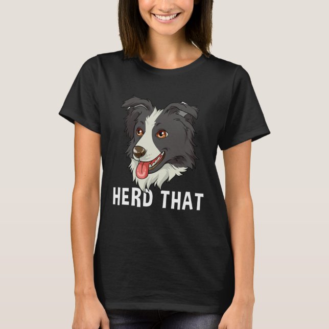T-shirt Border Collie Herd the (Devant)