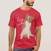 Bordure blanc et rouge Merle Collie Chien Maman Ch