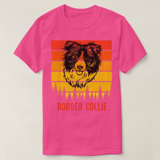T-shirt Bordure Collie Amoureux de les chiens Coucher De S (Design devant)