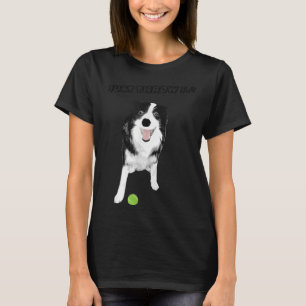 T-shirt Bordure Collie Chien - Drôle Juste Jeter It Tennis