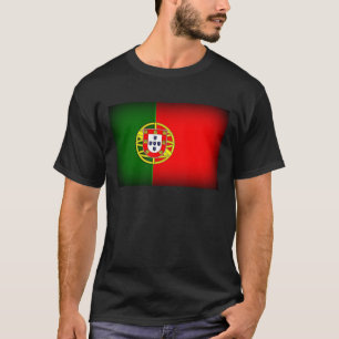 T-shirt Bordure noire du drapeau du Portugal