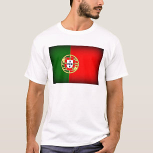 T-shirt Bordure noire du drapeau du Portugal