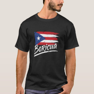 T-shirt Boricua Drapeau Portoricain Script Latino Drôle Is