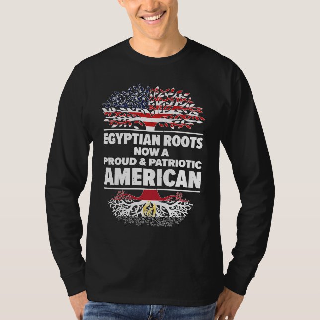 T-shirt Born Egyptian Egypt American USA Citizenship  1 (Devant)