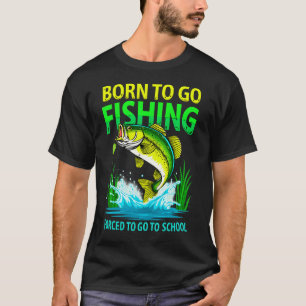 T-Shirt „Born To Go Fishing“ – Lustiger Bass-Angel