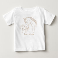 T-shirt "Born to Ride" Baby Horse | Tee équestre
