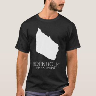T-shirt Bornholm Danemark Ile Coordonner Dansk Card