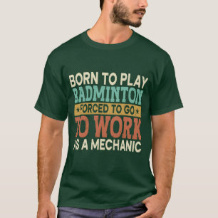 T-shirt Borno Joue Au Badminton Joueur De Sport Forcé drôl