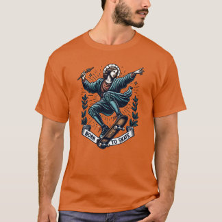 T-shirt Borno Skate Fun Jesus Saint Skateboard Sarcasm boy