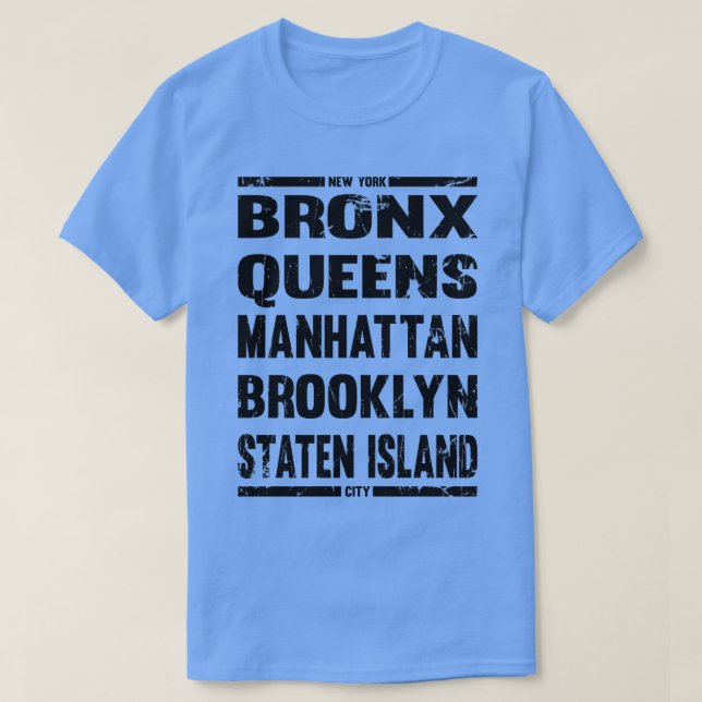 T-shirt Boroughs de New York (Design devant)