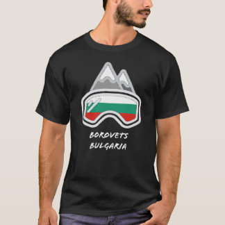 T-shirt Borovets Bulgarie Station de ski/snowboard noir