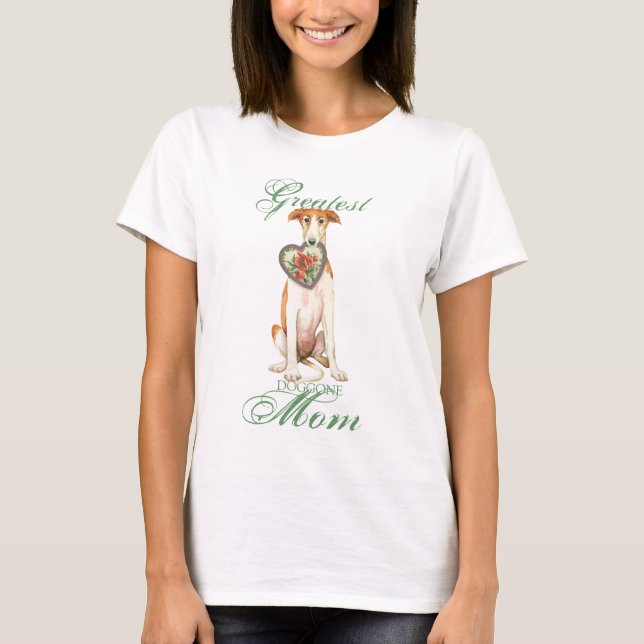 T-shirt Borzoi Heart Maman (Devant)