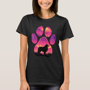 T-shirt Borzoi Paw Maman Papa Chien Femmes Hommes
