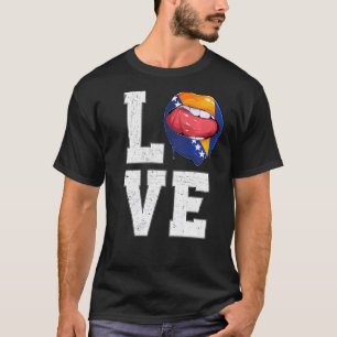 T-shirt Bosnie Drapeau Football Amour du fan bosniaque