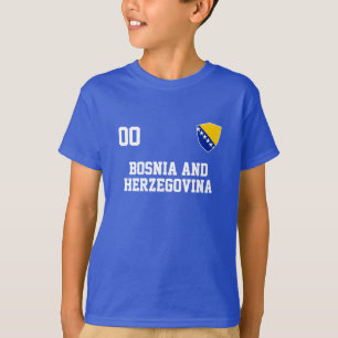 T-shirt Bosnie-Herzégovine Custom Football Kids Jersey