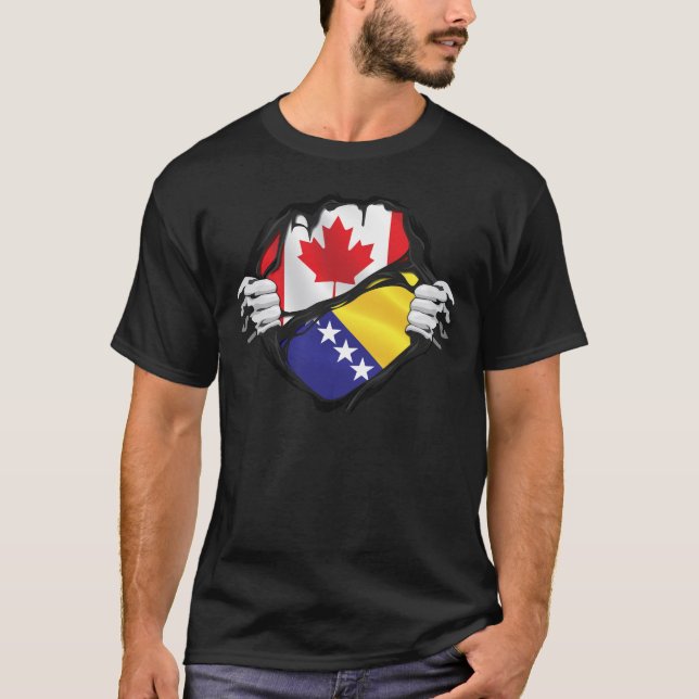 T-shirt Bosnie-Herzégovine Racines arrachées aux mains can (Devant)