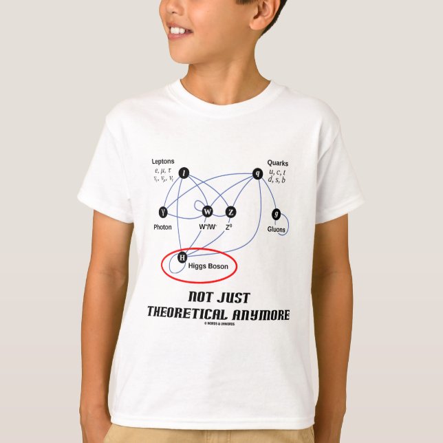 T-shirt Boson de Higgs pas simplement théorique plus (Devant)