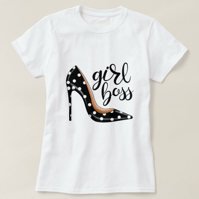 T-shirt Boss de fille à talon élevé (Design devant)
