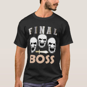 T-Shirt Boss Final Drôle Solide Comme Un Roc Lutte