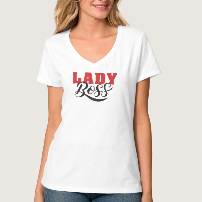 T-shirt Boss Lady Mindset – Powerful Women Quote Design (Devant)