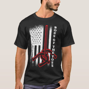 T-shirt Boss Of The Toss American USA FLag Horseshoe Pitch