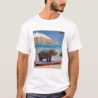 T-shirt Boss on Vacation Moo Deng Series